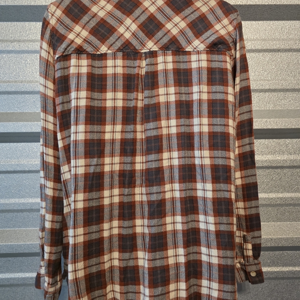 Bécool Red and White Plaid Shirt - Picture 3 of 4